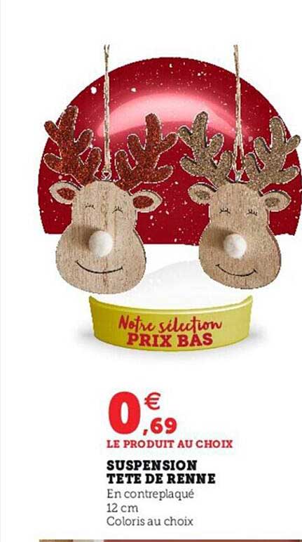 suspension tête de renne