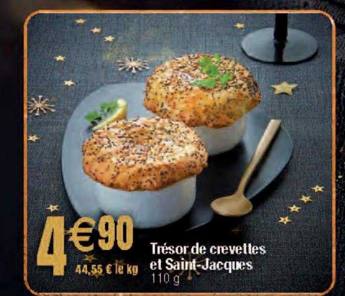 trésor de crevettes et saint-jacques