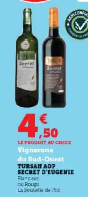 tursan aop secret d'eugenie vignerons du sud-ouest