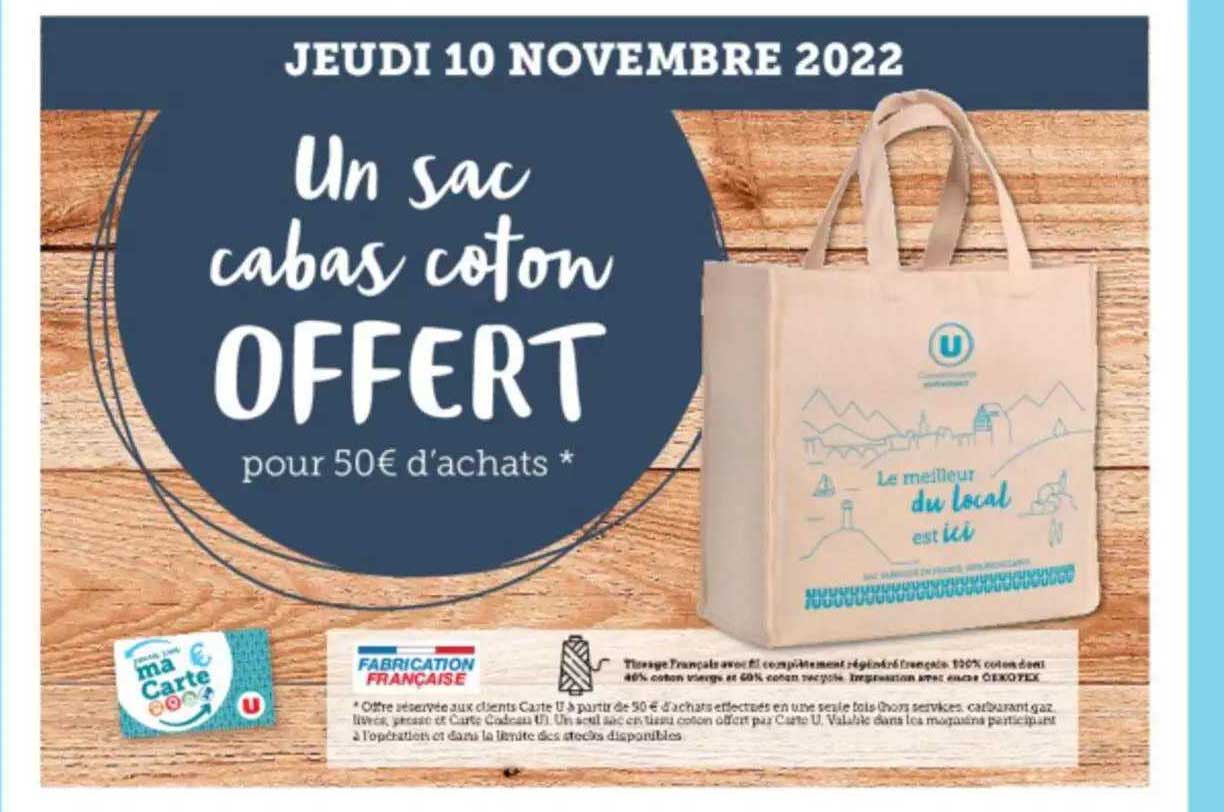 Un Sac Cabas Coton Offert U
