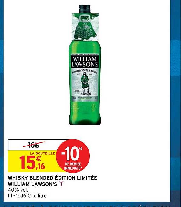 whisky blended édition limitée william lawson's
