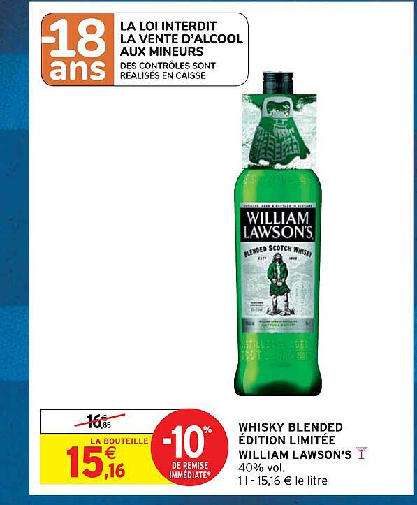 whisky blended édition limitée william lawson's