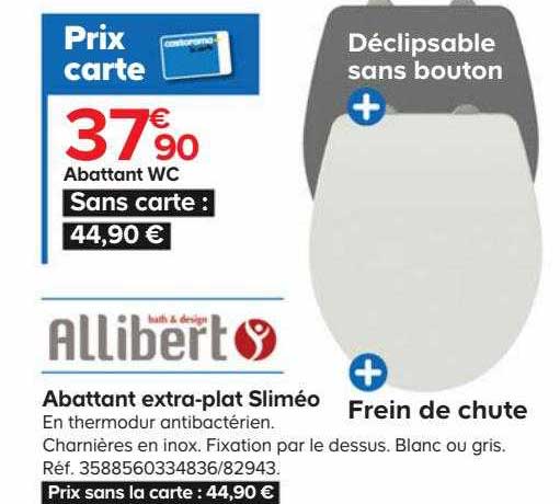 abattant extra-plat sliméo allibert