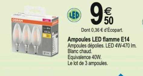 ampoules led flamme e14
