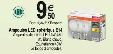 ampoules led sphérique e14