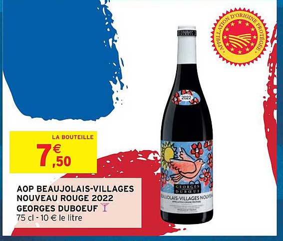 aop beaujolais-villages nouveau rouge 2022 georges duboeuf