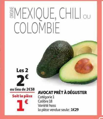 avocat prêt à déguster