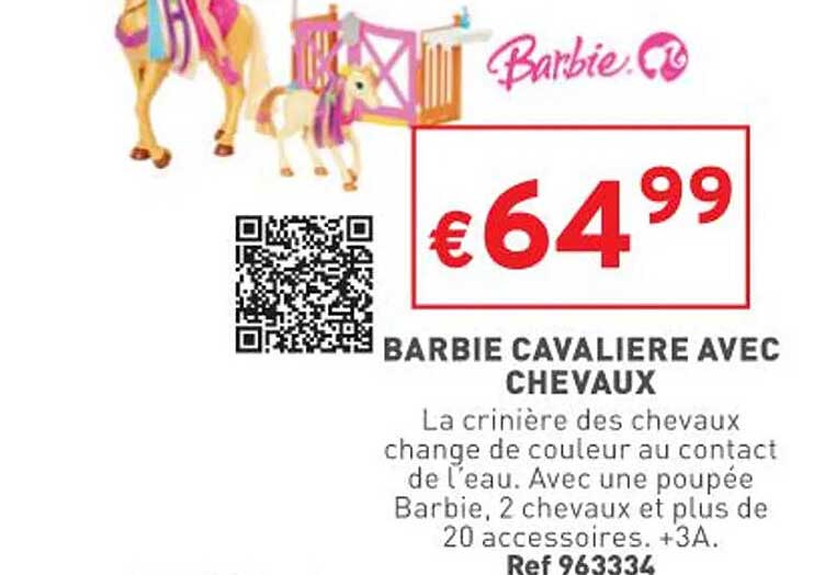 Barbie Cavalière Avec Chevaux