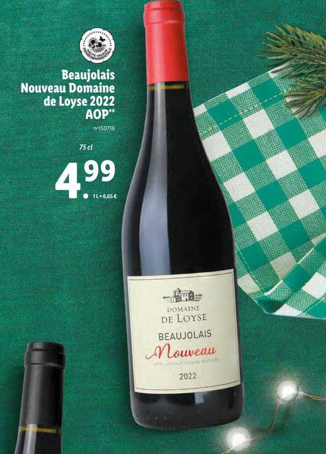 beaujolais nouveau domaine de loyse 2022 aop