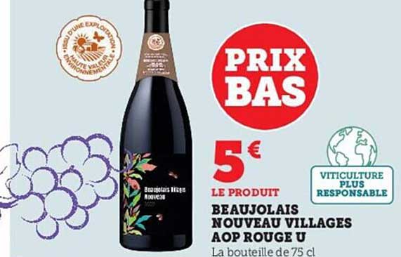 beaujolais nouveau villages aop rouge u