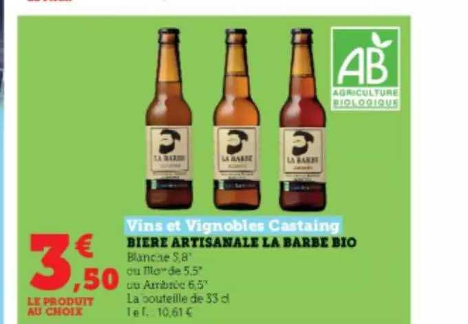 bière artisanale la barbe bio vins et vignobles castaing