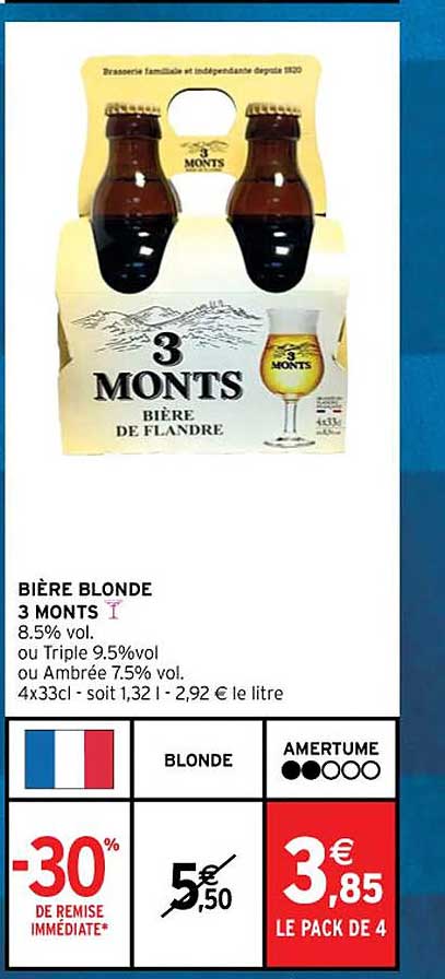 bière blonde 3 monts