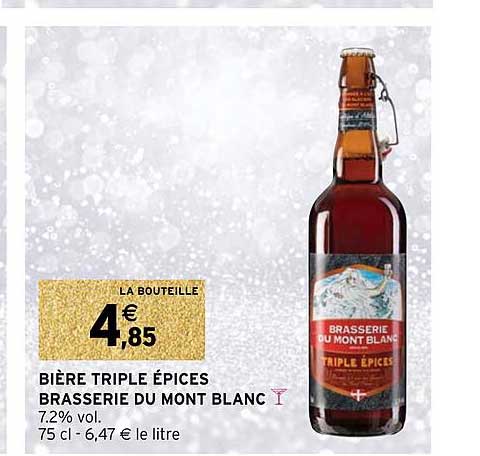 Bière Triple épices Brasserie Du Mont Blanc