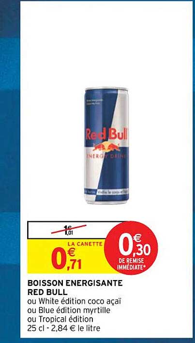 boisson énergisante red bull