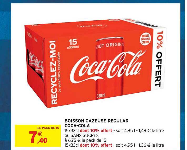 boisson gazeuse regular coca-cola