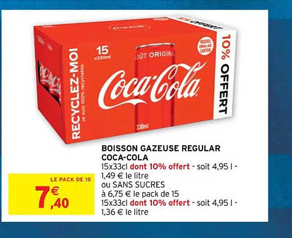 boisson gazeuse regular coca-cola
