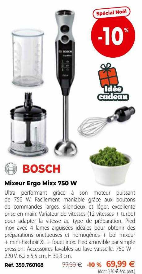 bosch mixeur ergo mixx 750w