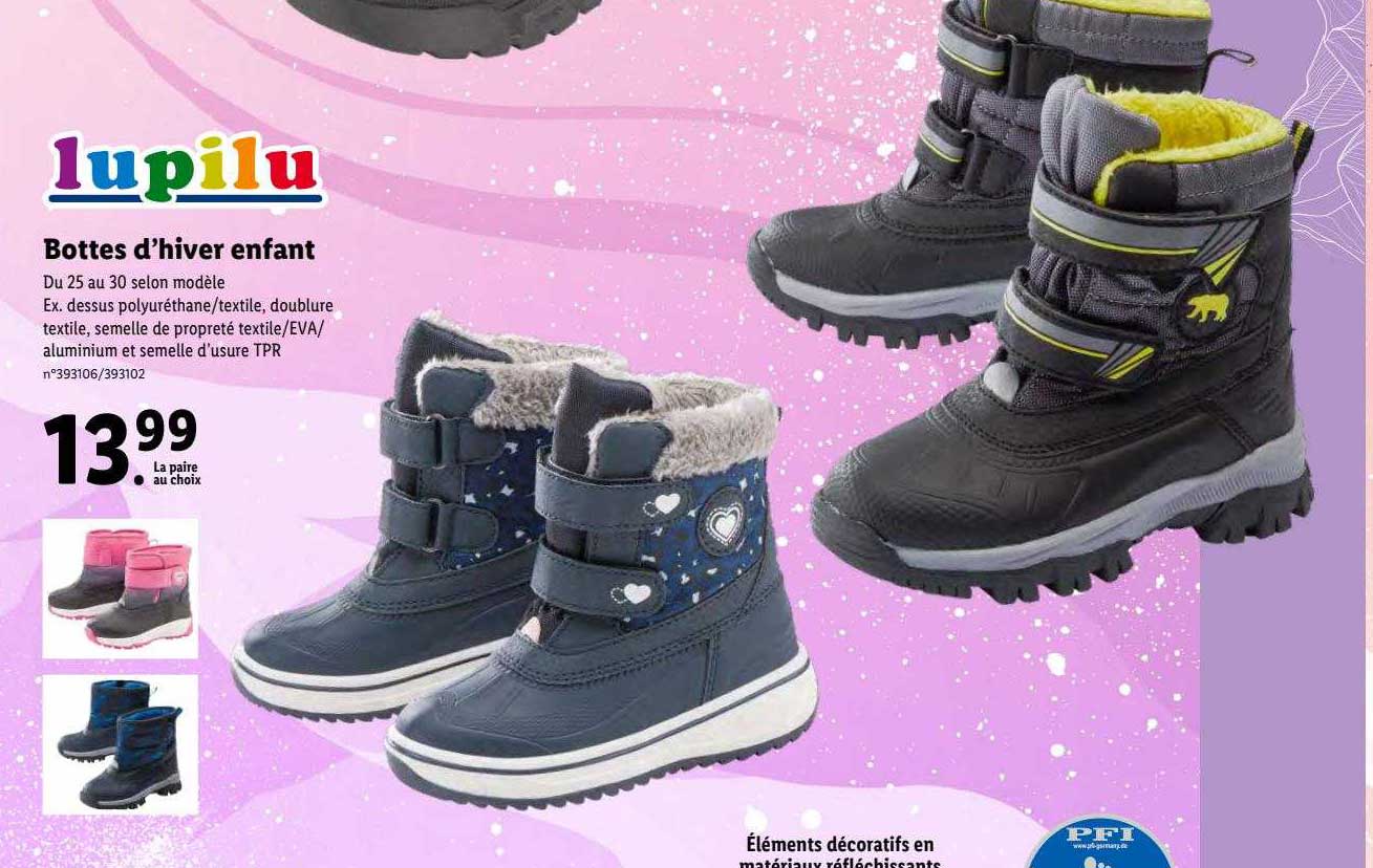 bottes d'hiver enfant lupilu