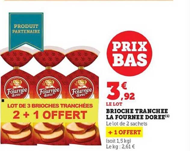 brioche tranchée la fournée dorée