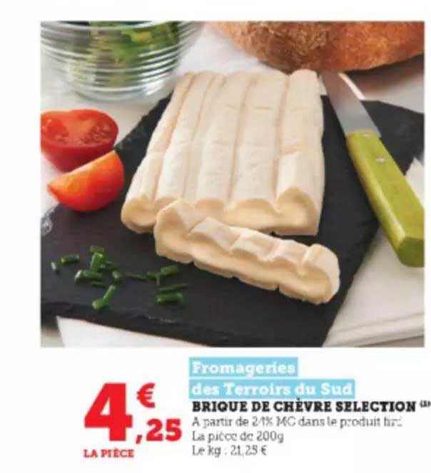brique de chèvre sélection fromageries des terroirs du sud