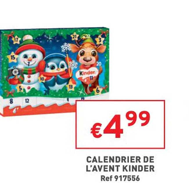 calendrier de l'avent kinder