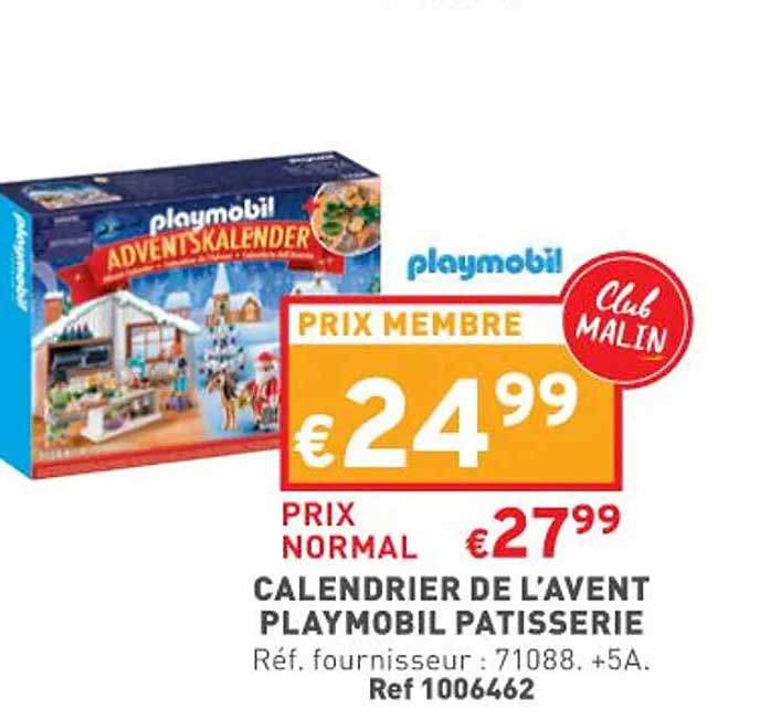 Calendrier De L'avent Playmobil Pâtisserie