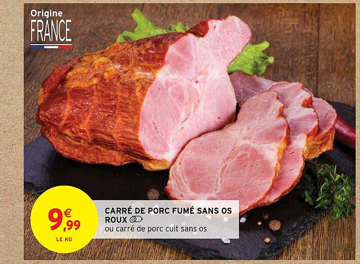 carré de porc fumé sans os roux