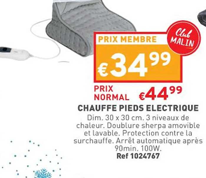 chauffe pieds électrique