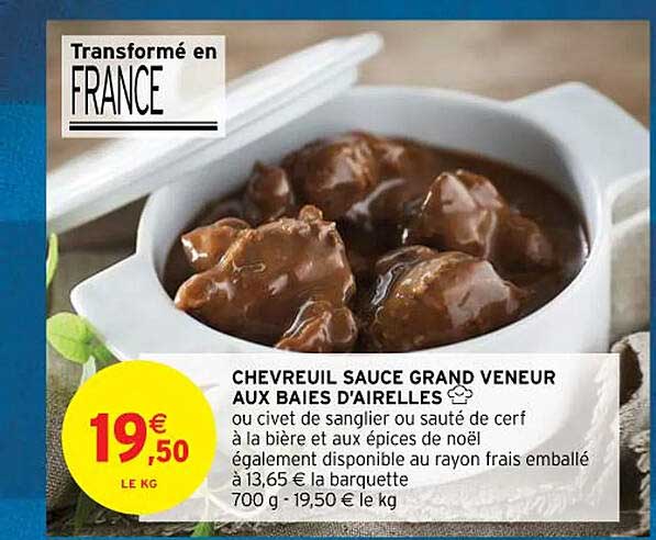 chevreuil sauce grand veneur aux baies d'airelles