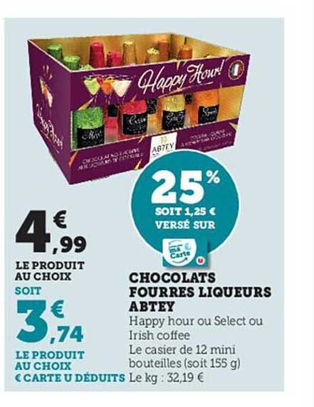 chocolats fourrés liqueurs abtey
