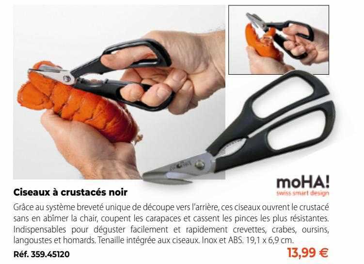 ciseaux à crustacés noir moha
