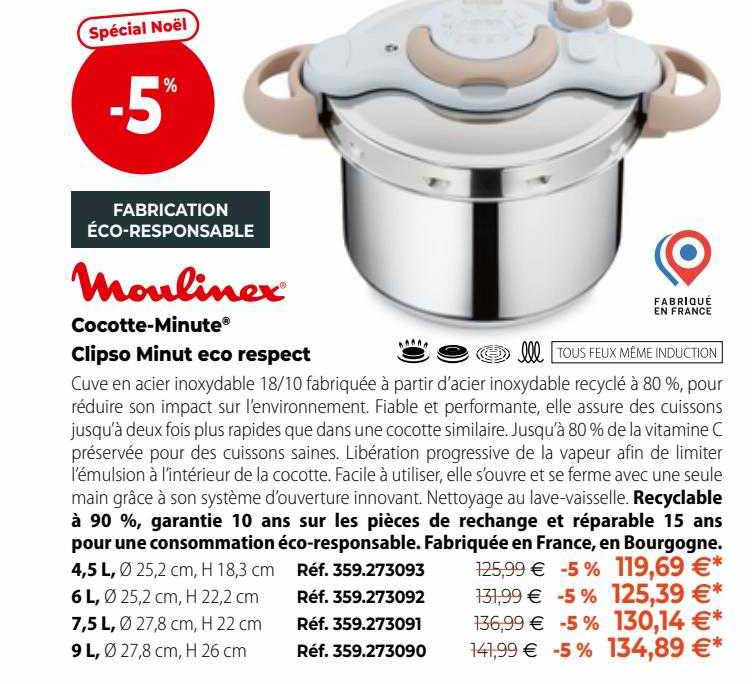 cocotte-minute clipso minut eco respect moulinex