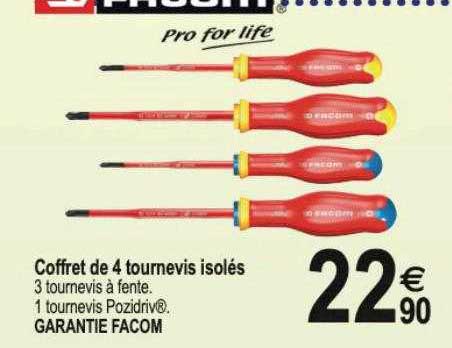 coffret de 4 tournevis isolés