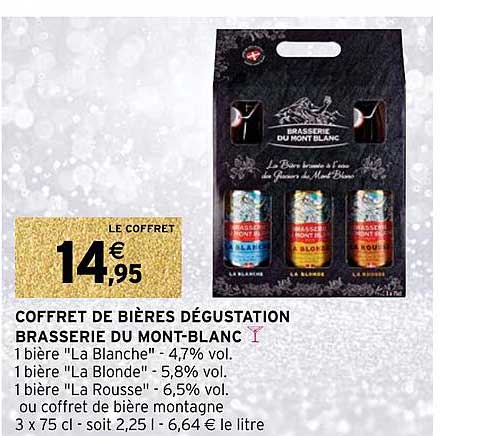 coffret de bières dégustation brasserie du mont-blanc