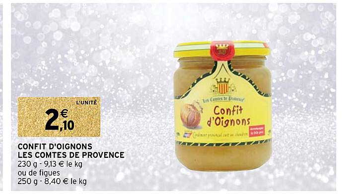 confit d'oignons les comtés de provence