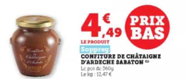 confiture de châtaigne d'ardèche sabaton soppreg