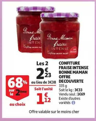 confiture fraise intense bonne maman offre découverte