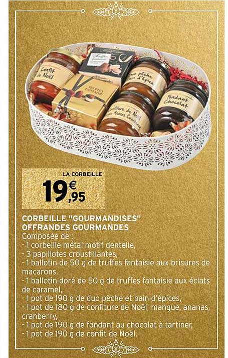 corbeille "gourmandises" offrandes gourmandes