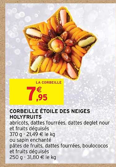 corbeille étoile des neiges holyfruits