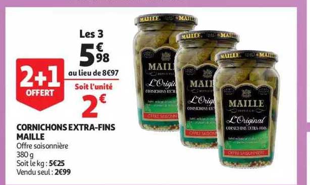 cornichons extra-fins maille