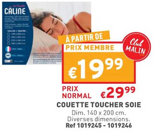 couette toucher soie