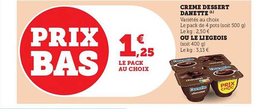 Crème Dessert Danette Ou Le Liégeois