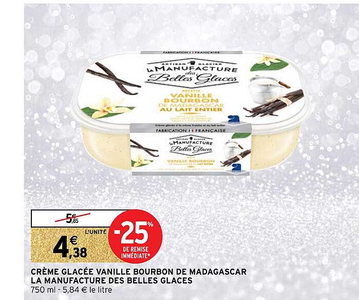 crème glacée vanille bourbon de madagascar la manufacture des belles glaces