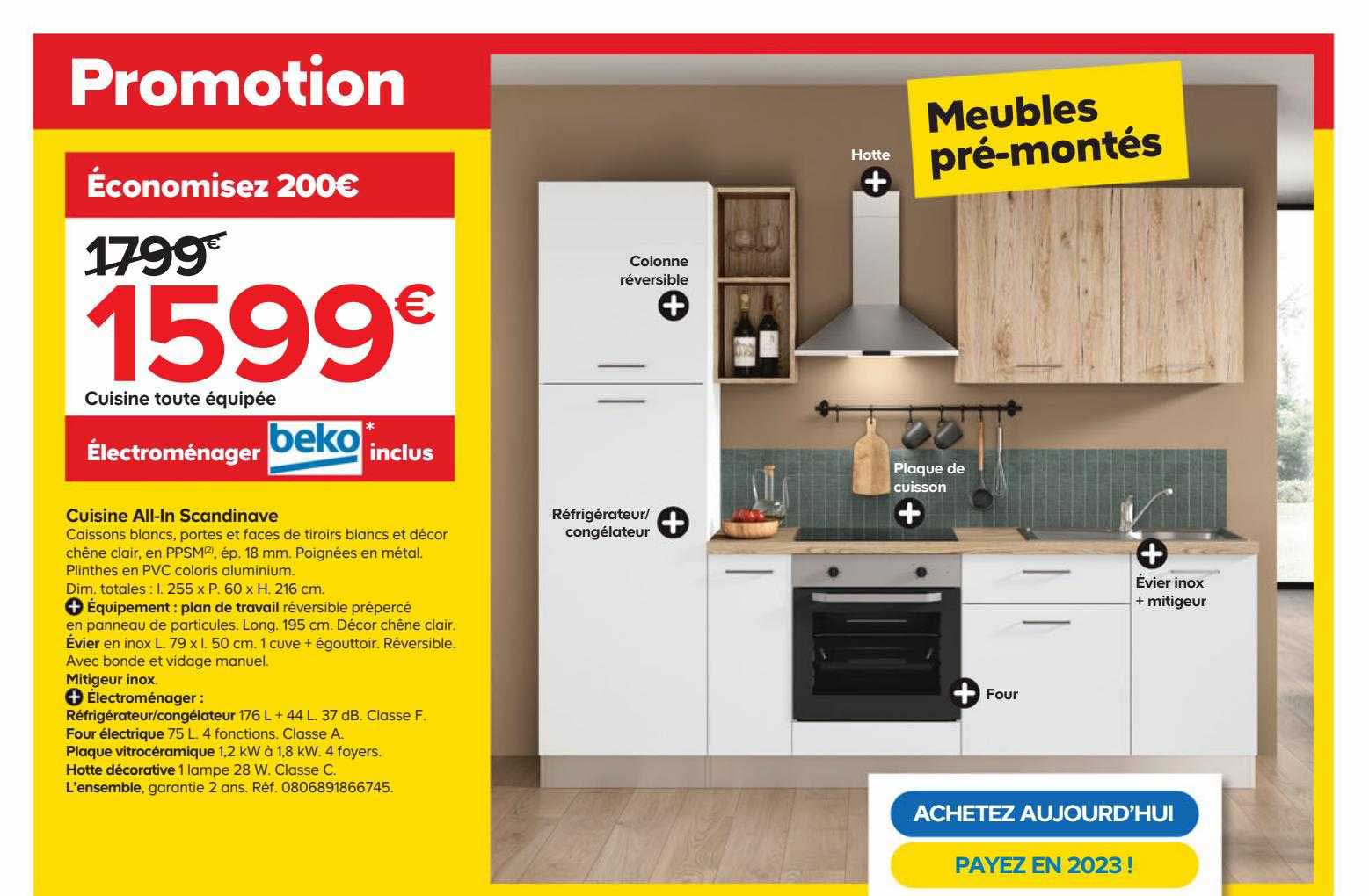 cuisine toute équipée beko