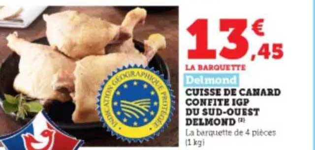 cuisse de canard confite igp du sud-ouest delmond
