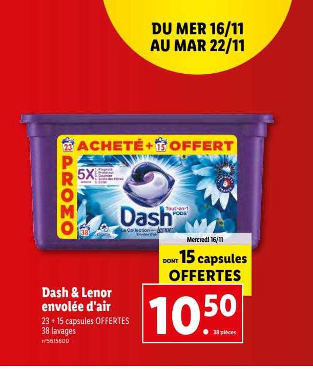 dash & lenor envolée d'air