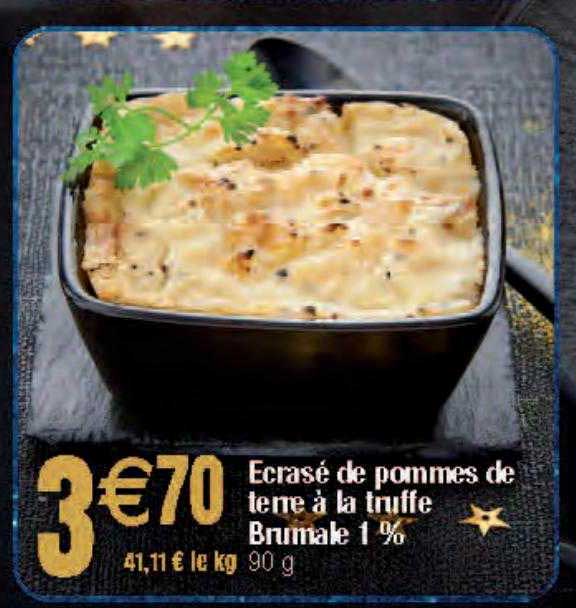 écrasé de pommes de terre à la truffe brumale 1%