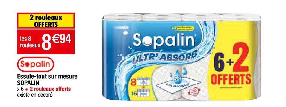 essuie-tout sur mesure sopalin