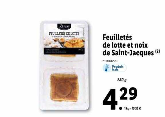 feuilletés de lotte et noix de saint-jacques deluxe