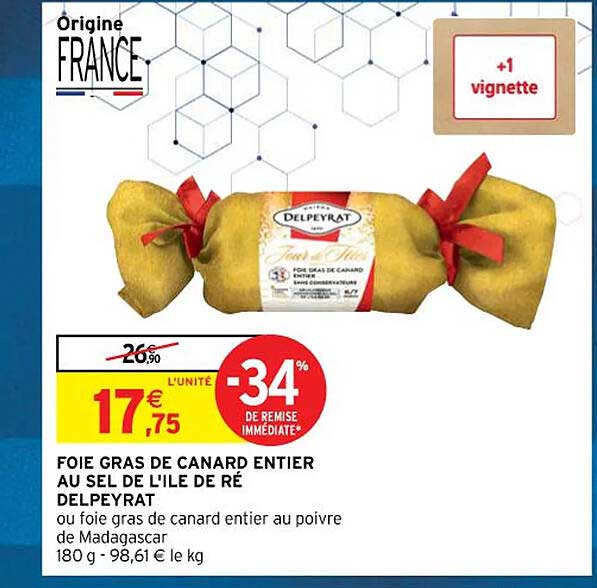 foie gras de canard entier au sel de l'île de ré delpeyrat